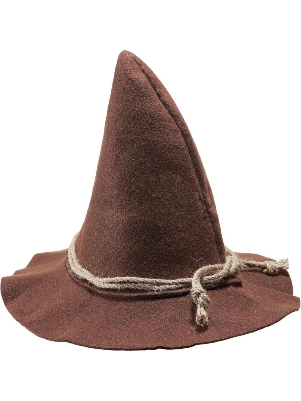 🎃Women's Brown Pointed Wizard Hat Scarecrow Costume Accessory Peasant Cosplay